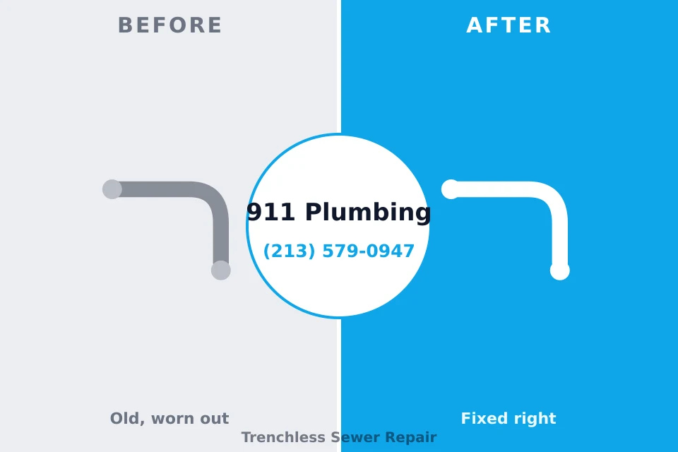 Before and after: plumbing repair Ramblewood, PA